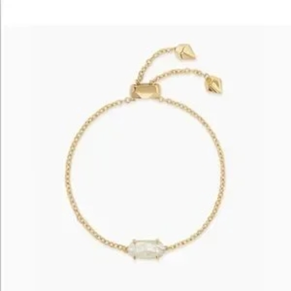 KENDRA SCOTT  Gold Bracelet with Clear Stone